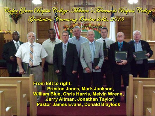 Mebane's Tabernacle Baptist College Graduates